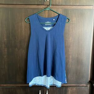 Panhandle Mixed Media Sleeveless Top